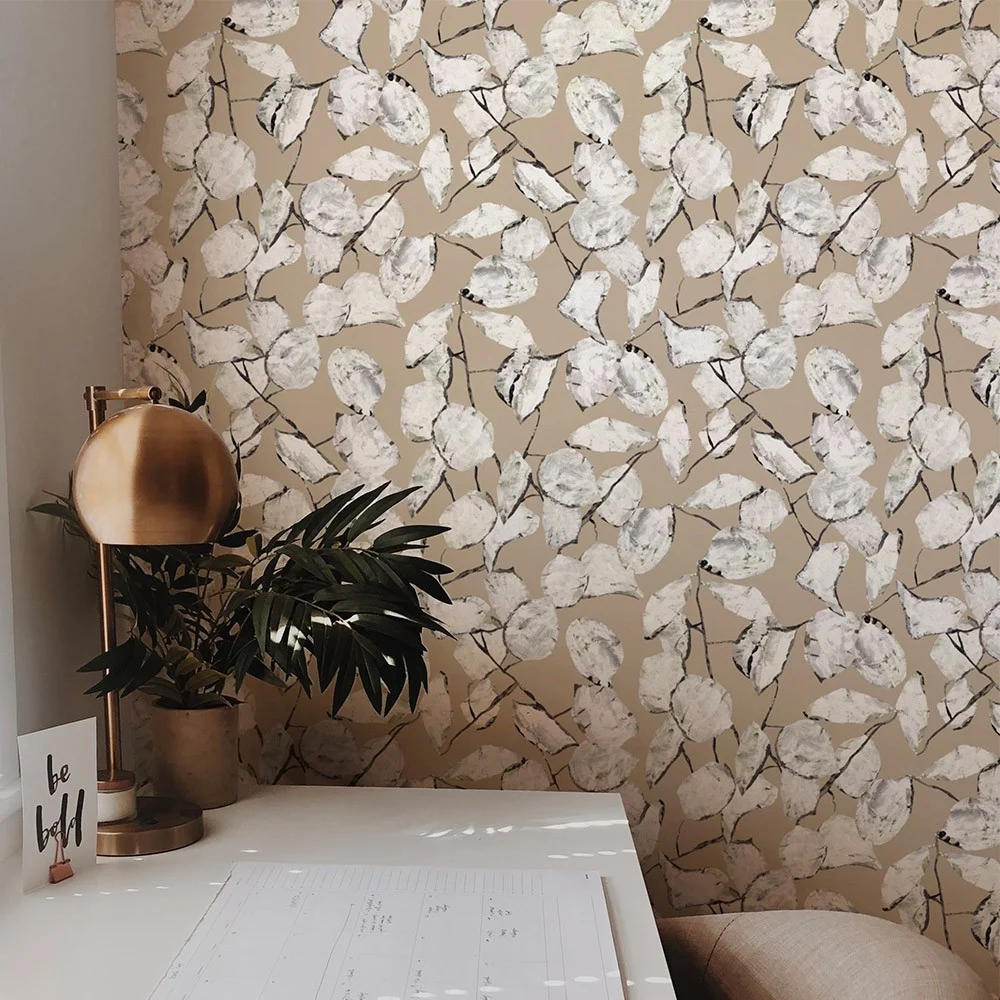 Carta da parati beige moneta pape