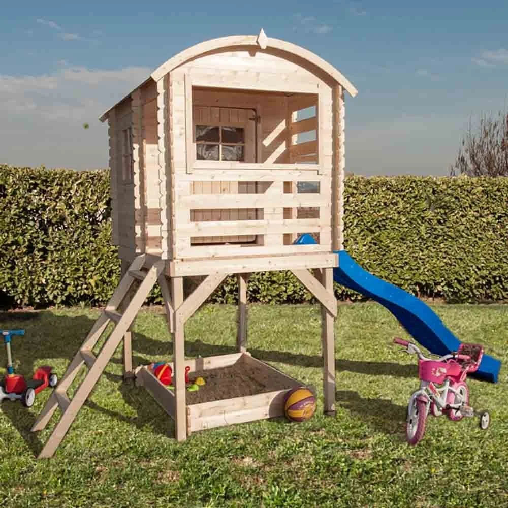 Casetta in legno per bambini Joy realizzata in legno di Pino non trattato