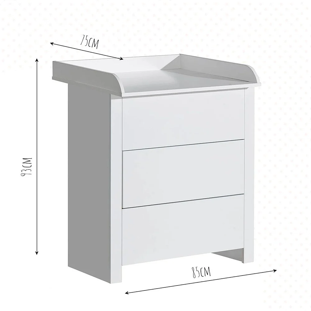 Cassettiera Basic con fasciatoio rimovibile
