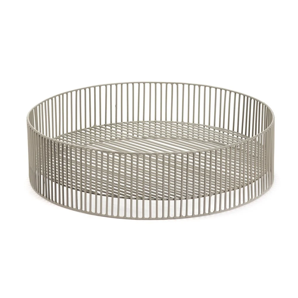 Cestino Turn in metallo grigio Ø40 cm