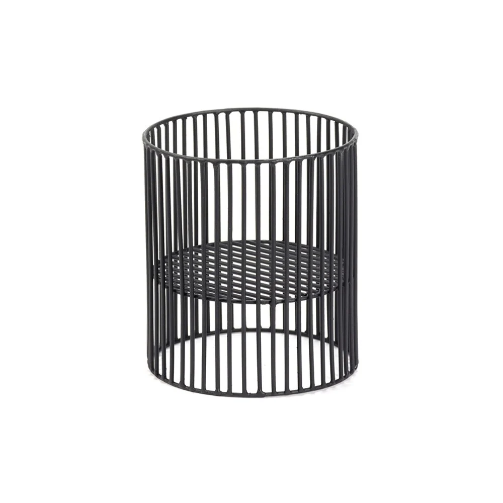 Cestino Turn in metallo nero Ø15,5 cm