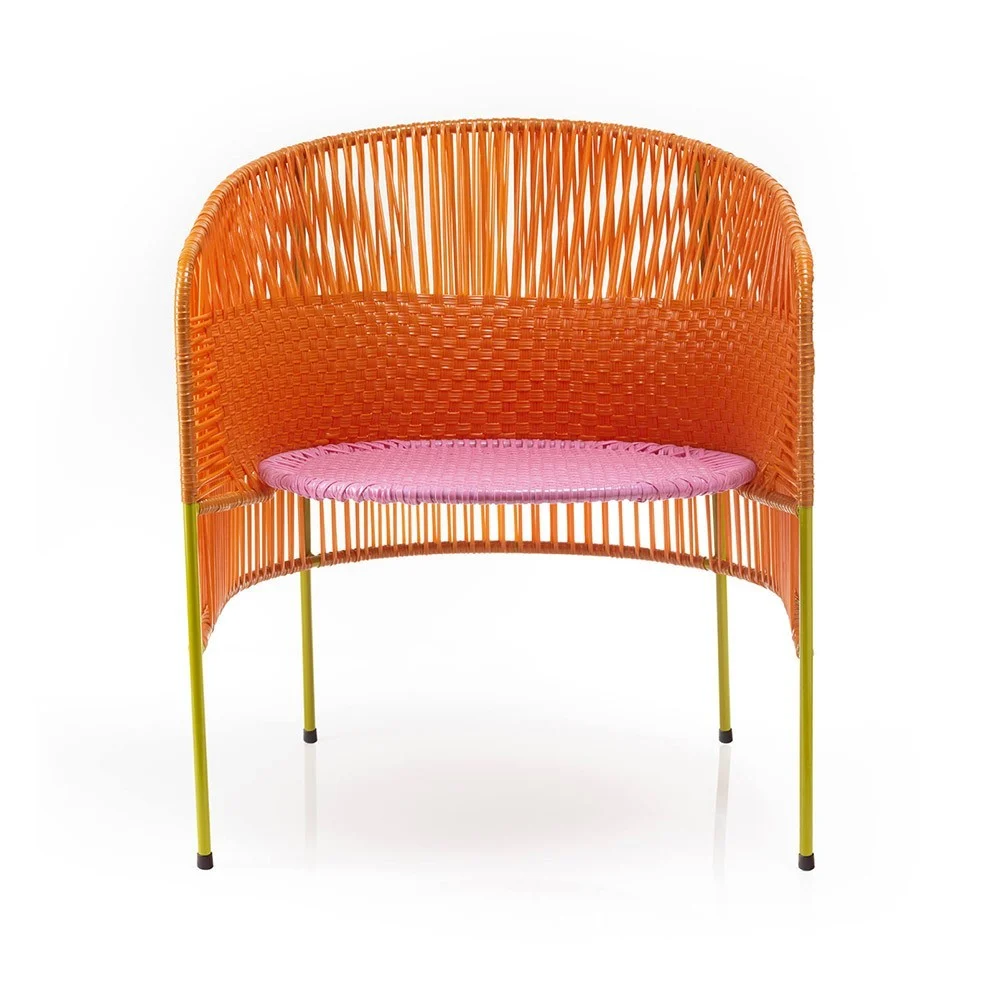 Chaise longue Caribe arancione / rosa / curry