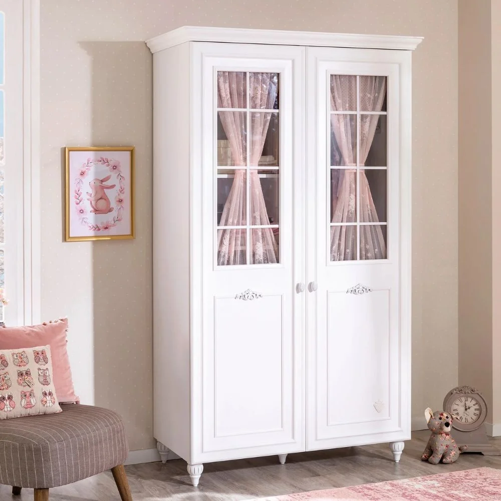Cilek Baby Romantic Armadio a 2 ante in vetro