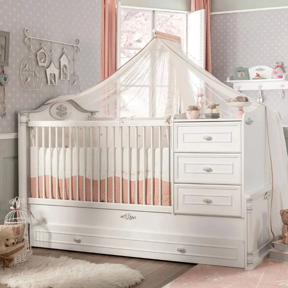 Cilek Letto Baby Romantic con letto aggiuntivo e cassettiera