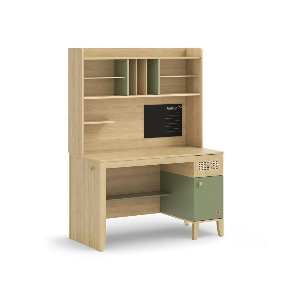 Cilek scrivania Loof con spaziosa libreria e pratica cassettiera