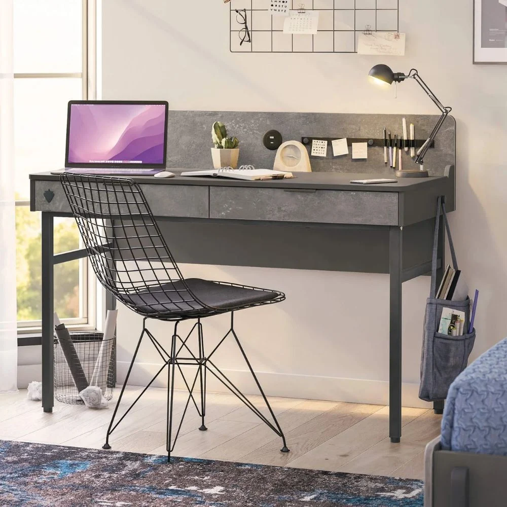 Cilek Scrivania Space Gray con pensile a muro