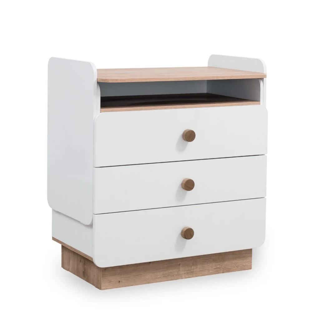 Cilek Como Babynatura Trasformabile anche in Scrivania, in Legno Bianco e Naturale
