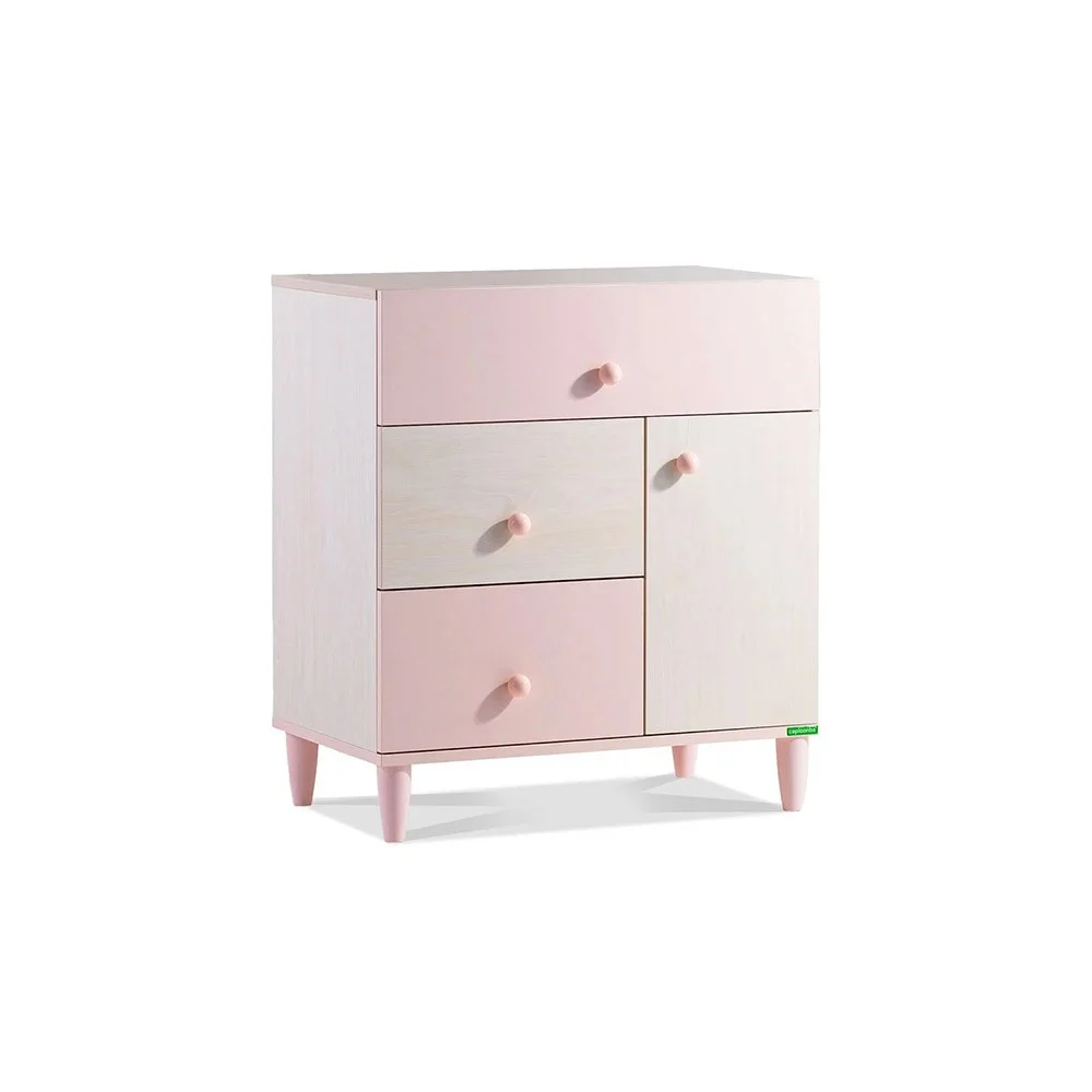 Como cassettiera Linea Pollina con ampi cassetti e un vano con anta, con o senza specchiera