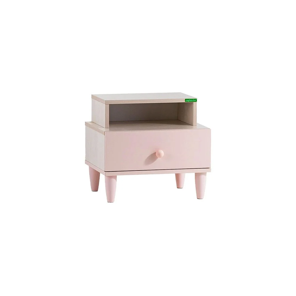 Comodino Linea Pollina con ampio cassetto e vano porta oggetti