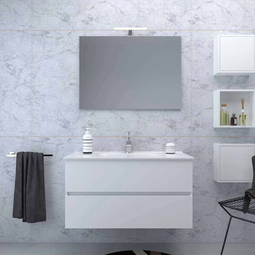 Composizione bagno Aygo 100 da 4 pezzi disponibile in varie finiture