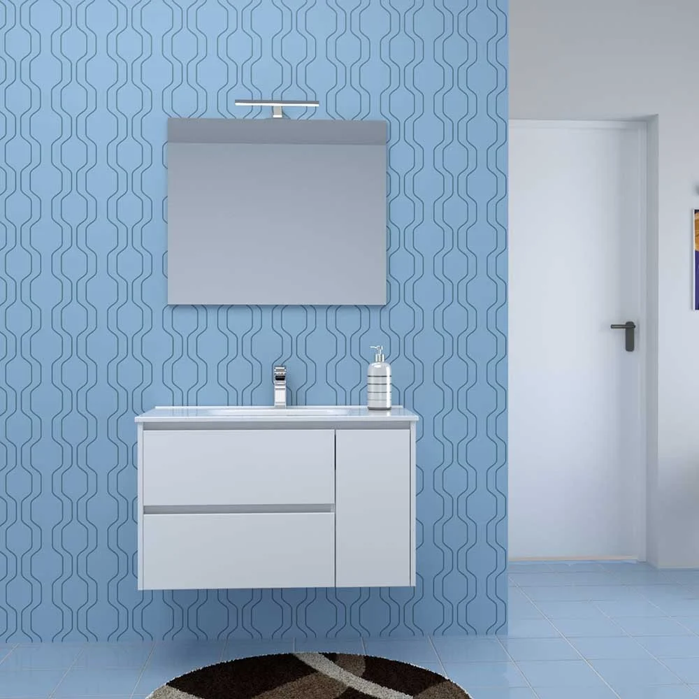 Composizione bagno sospesa Otello 90 disponibile in varie finiture