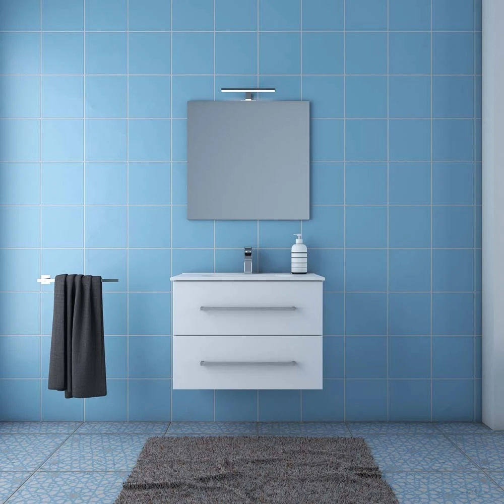 Composizione bagno sospesa Rio 75 disponibile in varie finiture
