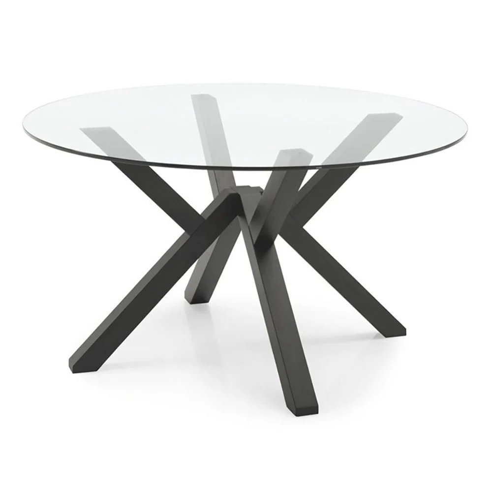 Connubia Mikado tavolo realizzato con struttura in legno di faggio e piano in vetro temperato
