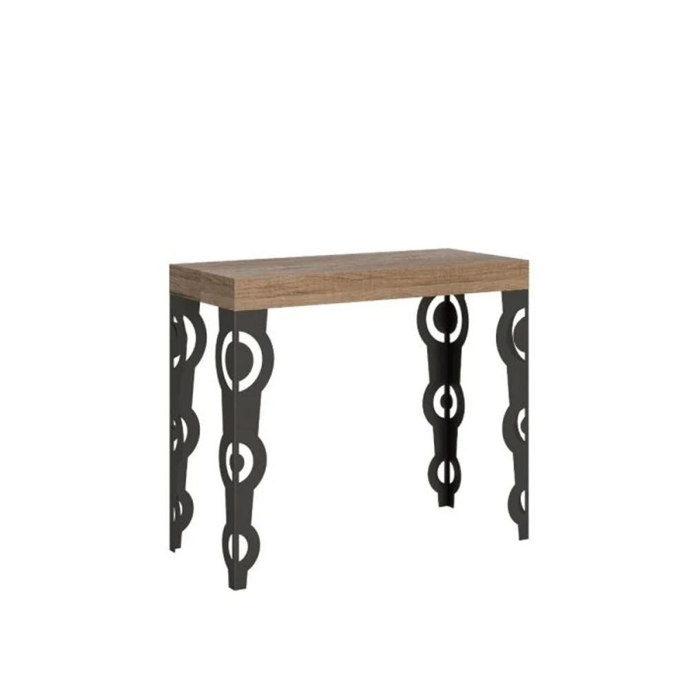 Consolle Karamay di Itamoby allungabile con struttura in metallo e piano in microparticelle di legno