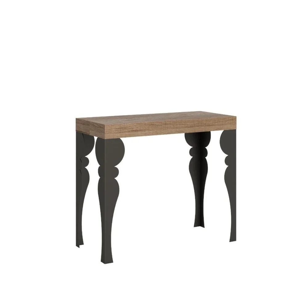 Consolle Paxon allungabile di Itamoby realizzata con struttura in metallo e piano in microparticelle di legno