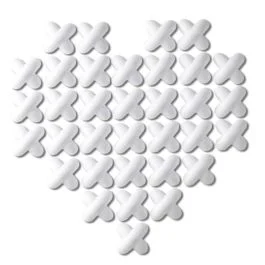 CROSS STITCH WALL DECOR WHITE