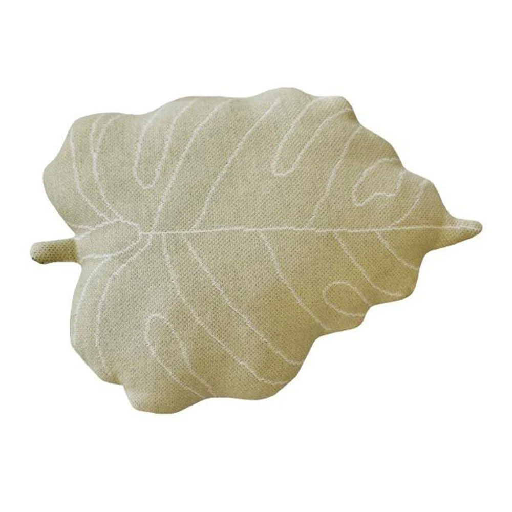 Cuscino lavorato a maglia Baby Leaf Olive