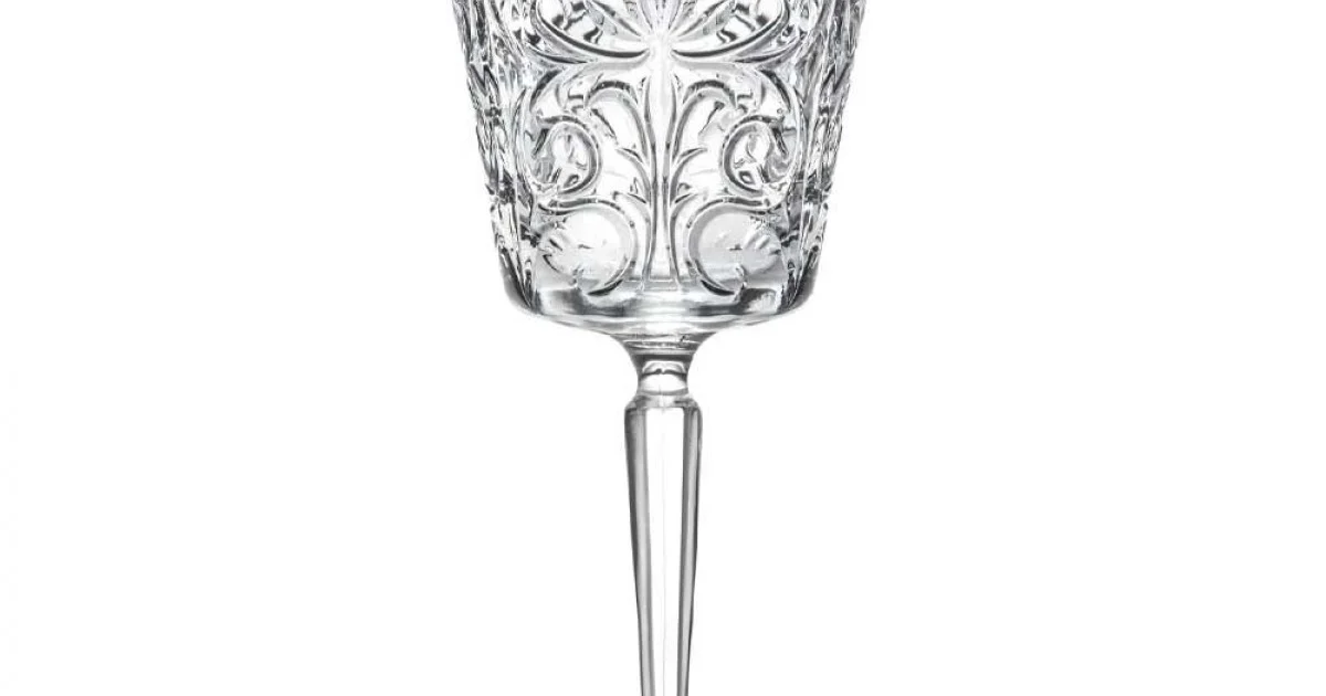 12 Calici per Acqua Bibite o Cocktail Design in Eco Cristallo Decorato - Destino