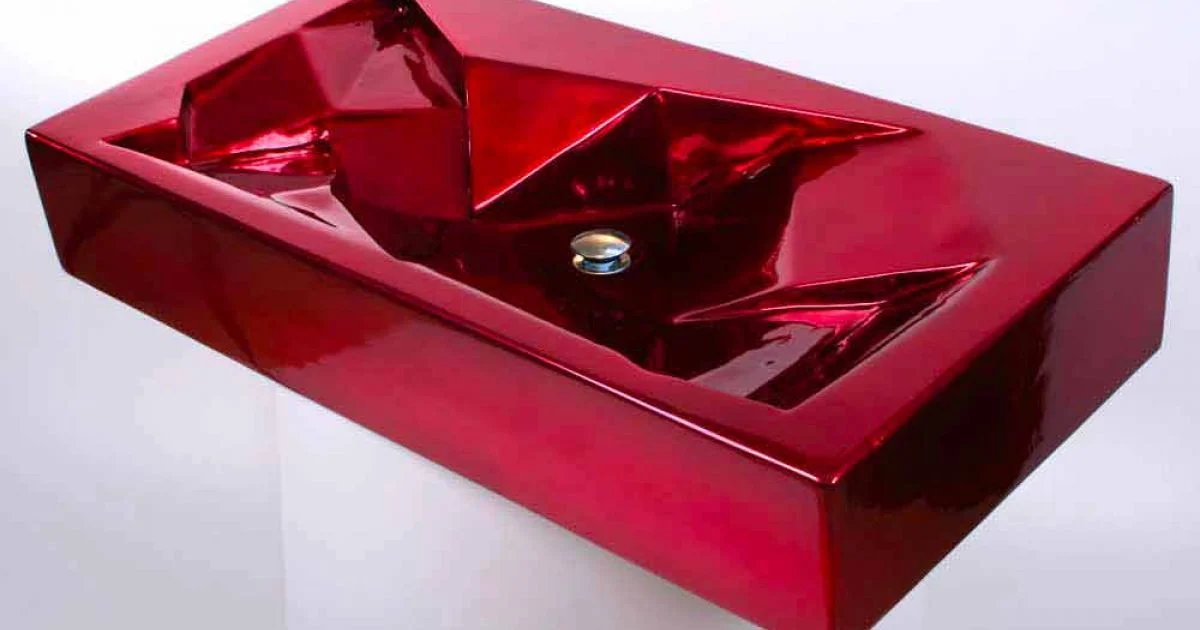 Lavabo da appoggio design moderno Brill, fatto in Italia