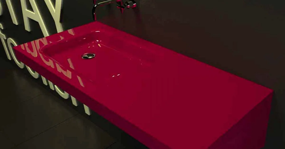 Lavabo sospeso design moderno Saddled made in Italy