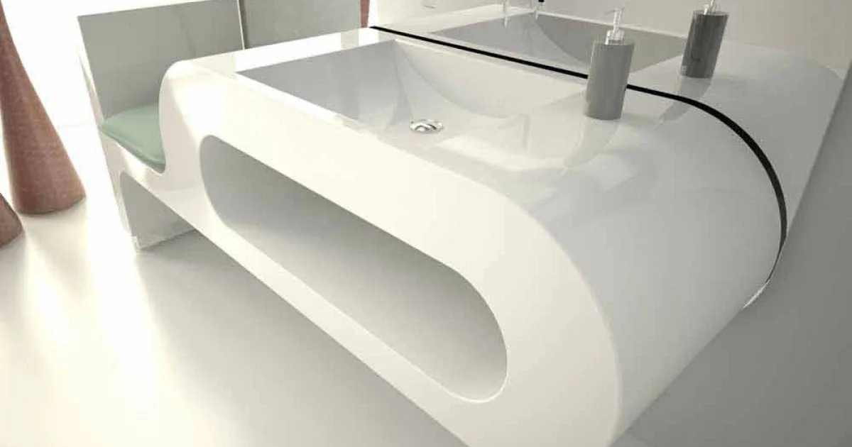 Lavabo dal design moderno bianco, nero o bordeaux Garfish