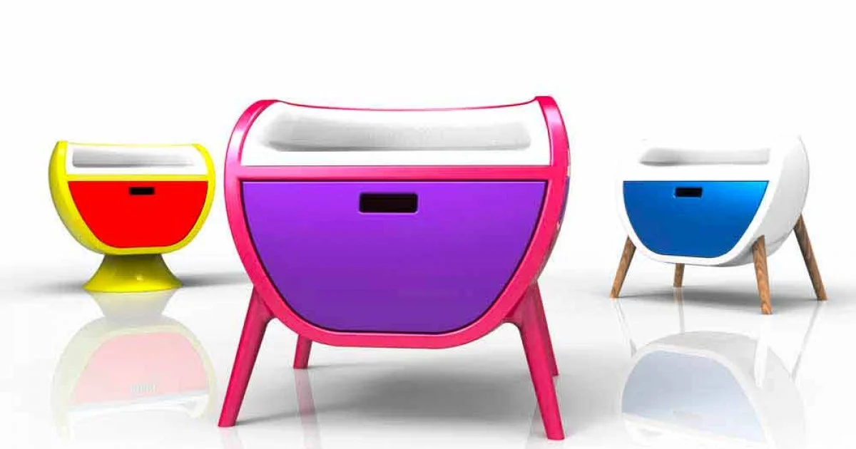 Comodino Moderno Design Gauche Made in Italy