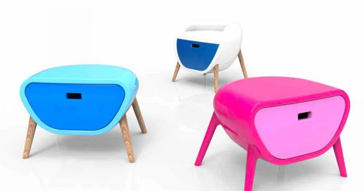 Comodino Moderno Design Little Gauche Made in Italy