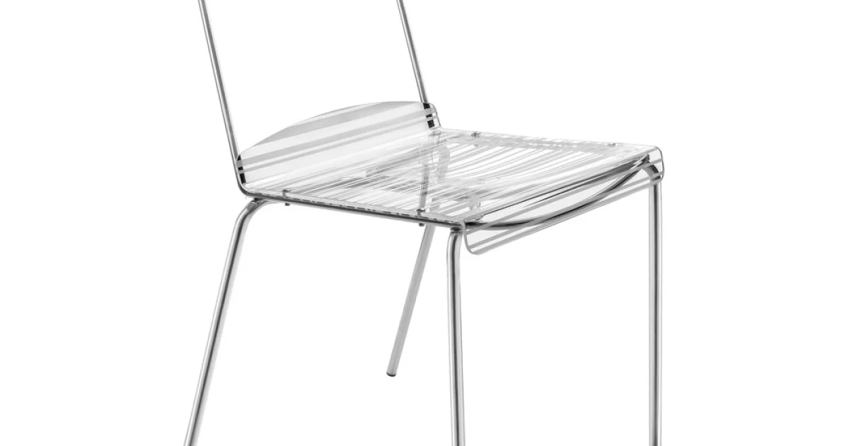 2 Sedie Impilabili in Plexiglass e Ferro Made in Italy - Timon