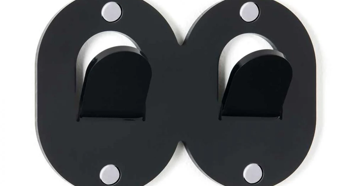3 Appendini Muro in Plexiglass Colorato Design Doppio Italiano a Clip - Freddie