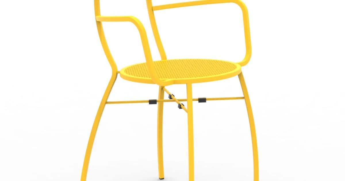 4 Poltrone da Giardino in Metallo di Diversi Colori Made in Italy - Siepe
