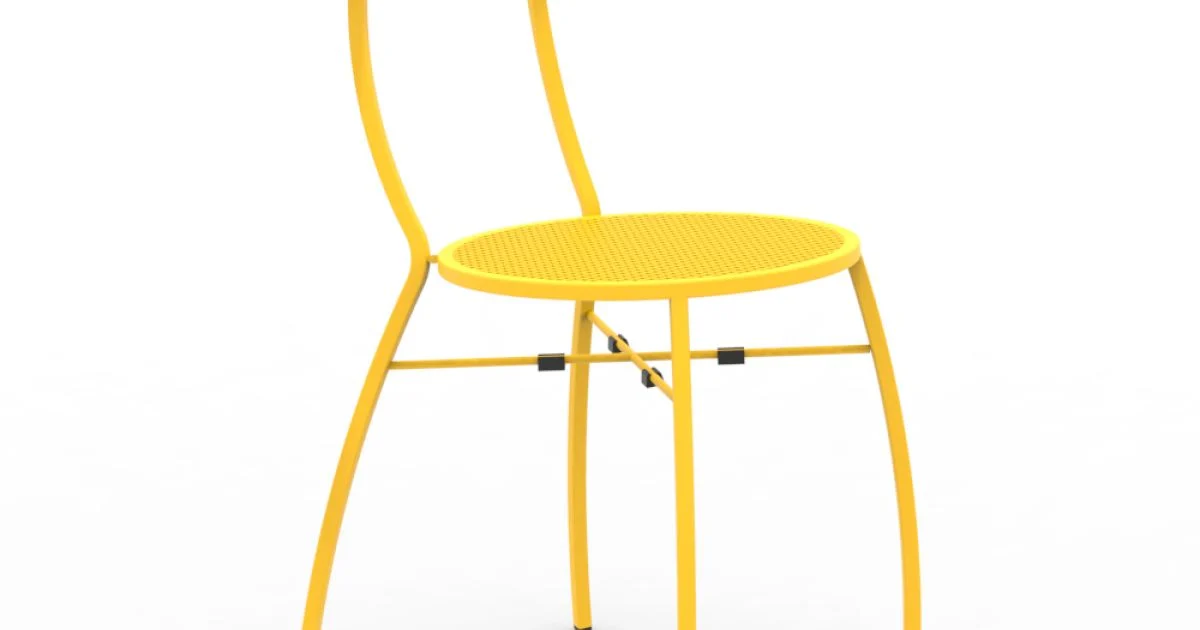 4 Sedie da Giardino in Metallo di Diversi Colori Made in Italy - Siepe