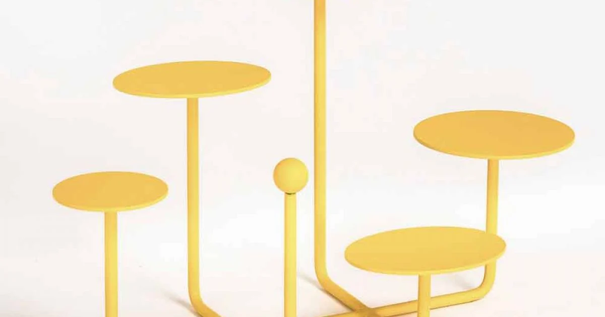Alzatina per Dolci di Design in Acciaio Verniciato Made in Italy - Pennellope
