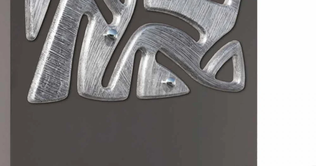 Appendiabiti da muro design decorato a mano in foglia argento Holt