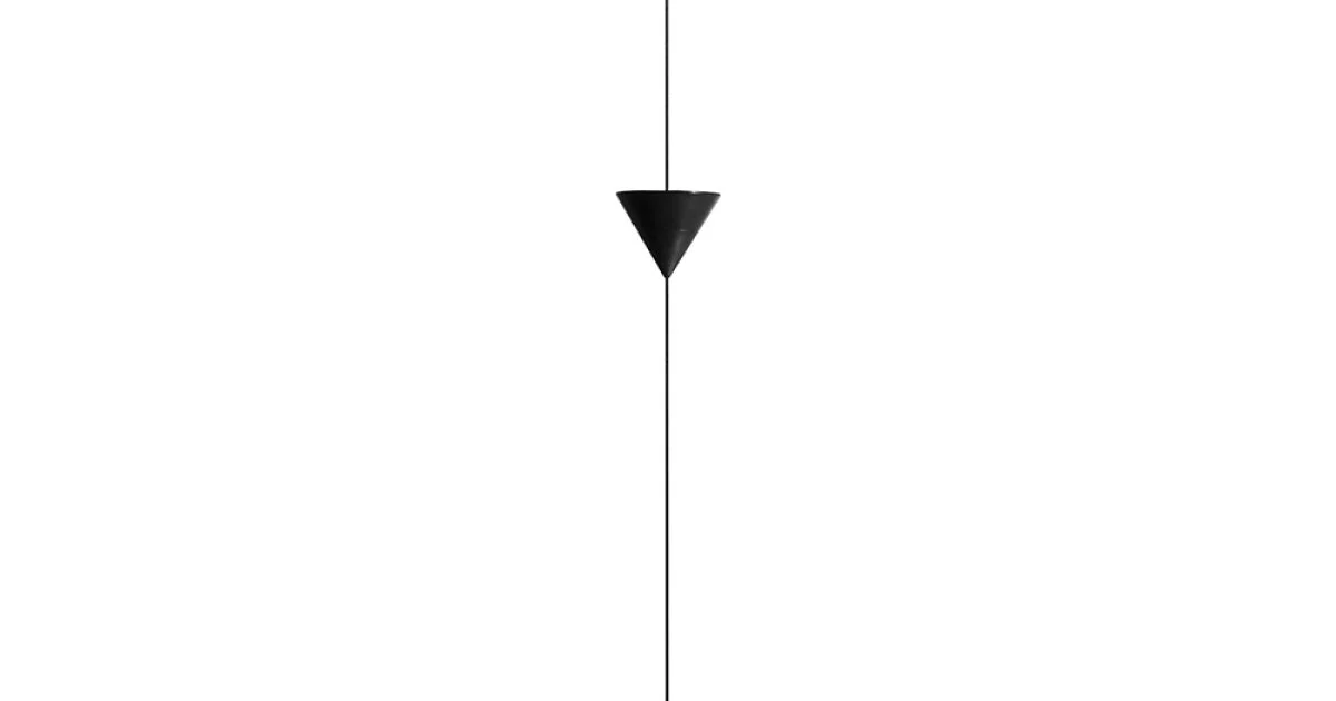 Applique a Filo in Alluminio Nero e Doppio Cono Design Minimale - Mercado