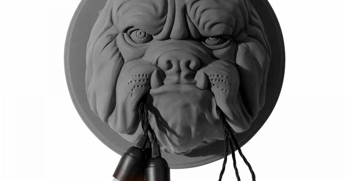 Applique a Muro a 3 Luci in Ceramica Grigia o Bianca Design Moderno - Dogbull