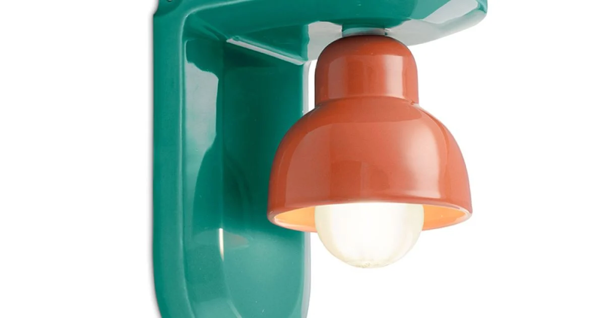 Applique a Muro in Ceramica con 1 Luce Made in Italy - Berimbau