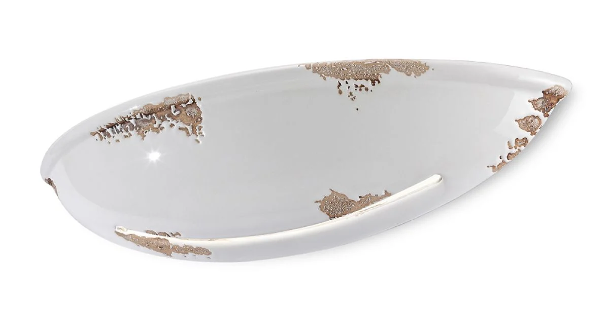 Applique a Muro Mezzaluna a 2 Luci in Ceramica Decorata a Mano - Trieste
