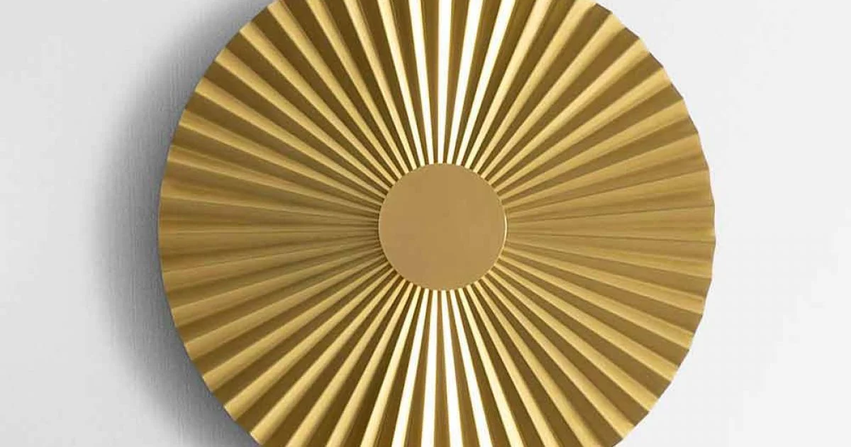 Applique LED a Parete in Ottone Plissettato Made in Italy - Pliè by Il Fanale