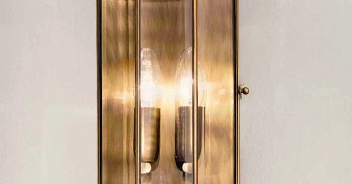 Applique Artigianale in Vetro e Ottone 1 o 2 Luci - Rilegato by Il Fanale