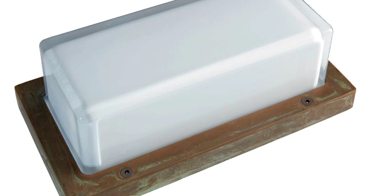 Applique da Esterno in Ottone Vintage con Attacco E27 e IP44 - Cristallo