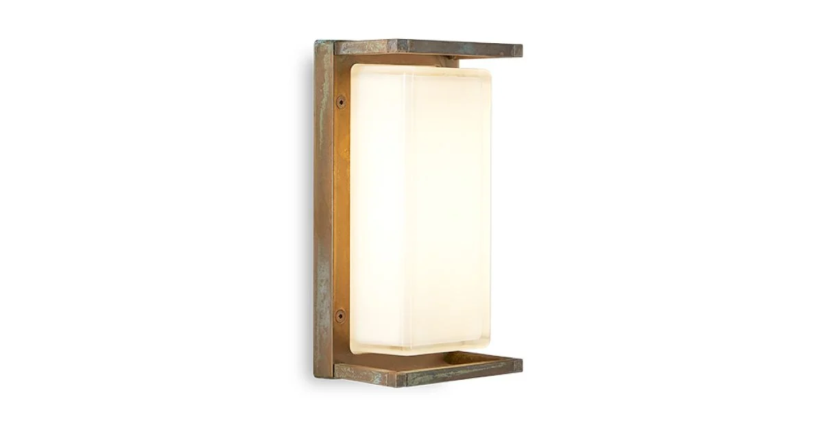 Applique da Esterno in Ottone Vintage, E27 e Luce Elegante - Cristallo