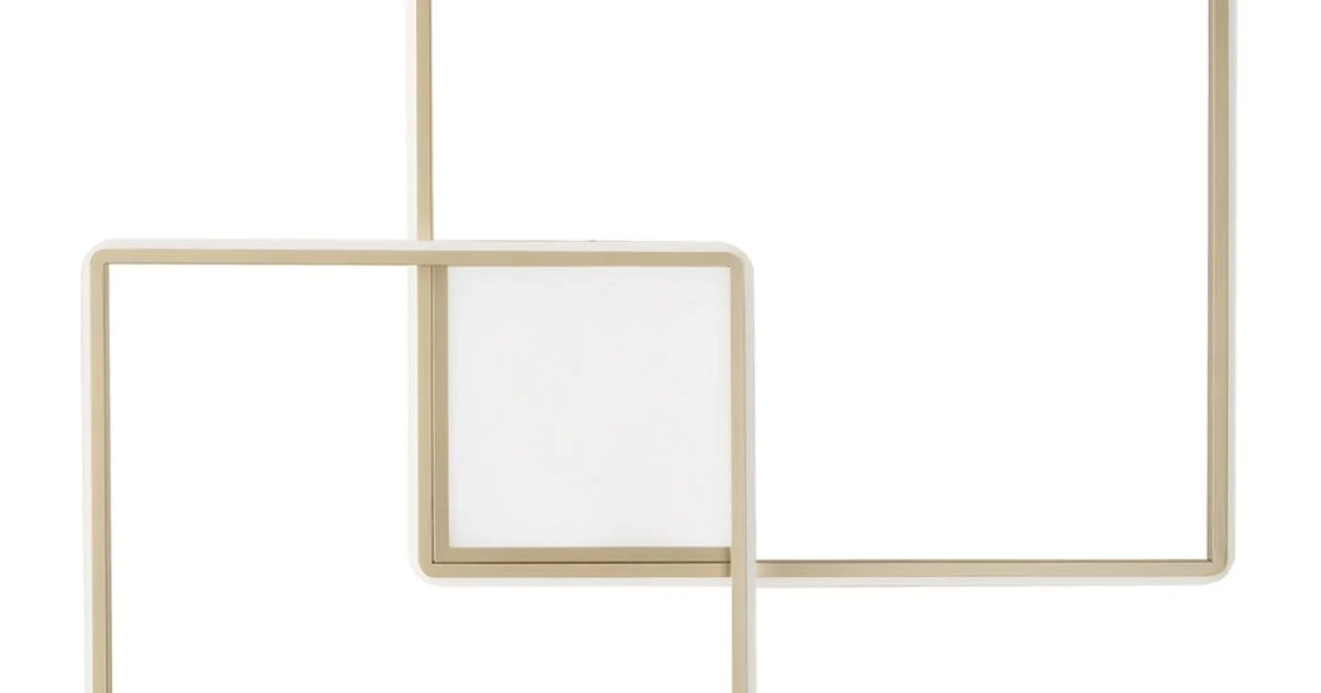 Applique da Parete in Metallo Verniciato Oro con LED Moderna - Formale