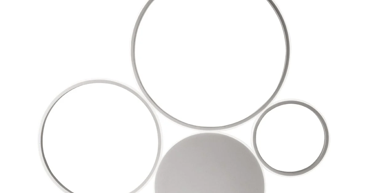 Applique LED Moderna in Metallo Verniciato Finitura Oro o Argento - Punto