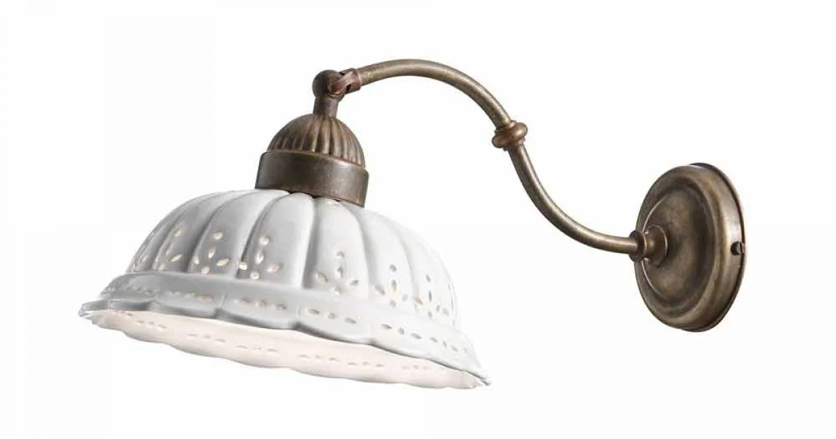 Applique stile liberty in ceramica di Bassano Anita Il Fanale