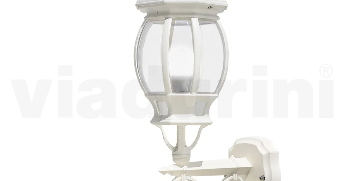 Applique Stile Vintage da Esterno in Alluminio Bianco Made in Italy - Dodo