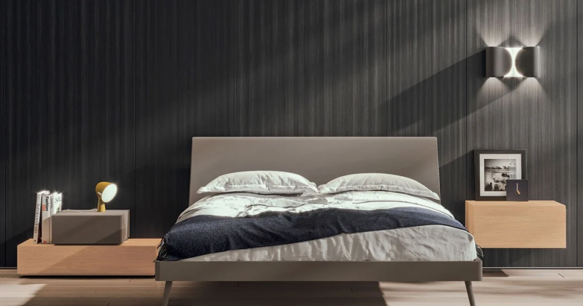 Camera da Letto a 5 Elementi Stile Moderno Arredamento Made in Italy - Diamante
