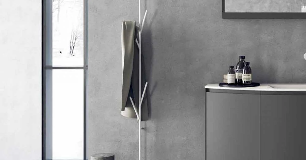 Attaccapanni da Terra di Design Moderno in Metallo Bianco o Cromo - Kottac