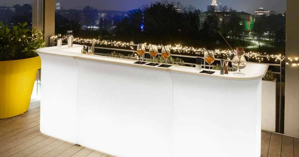 Bancone bar luminoso da giardino design moderno Slide Break Line