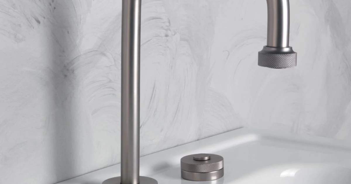 Batteria Lavabo Moderna 3 Fori con Scarico Made in Italy - Quito