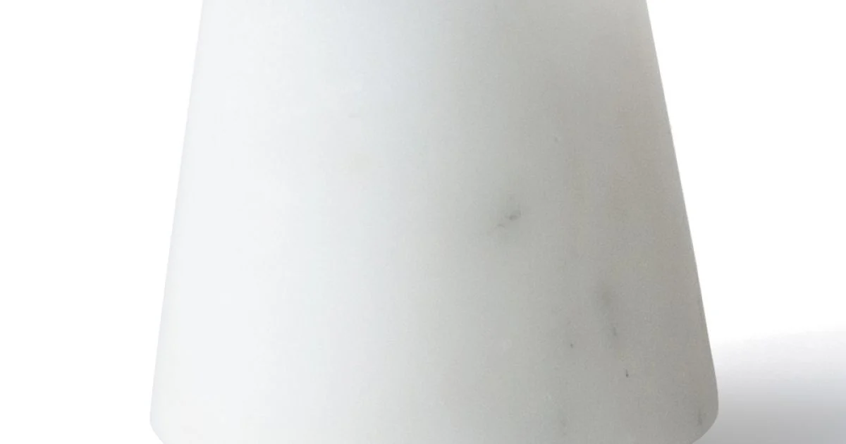 Bicchiere Acqua Marmo Bianco di Carrara Satinato Design Italiano - Scaglio
